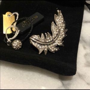 Azaara's Celebrity Crystal Feather Ear Crawler/Cuf